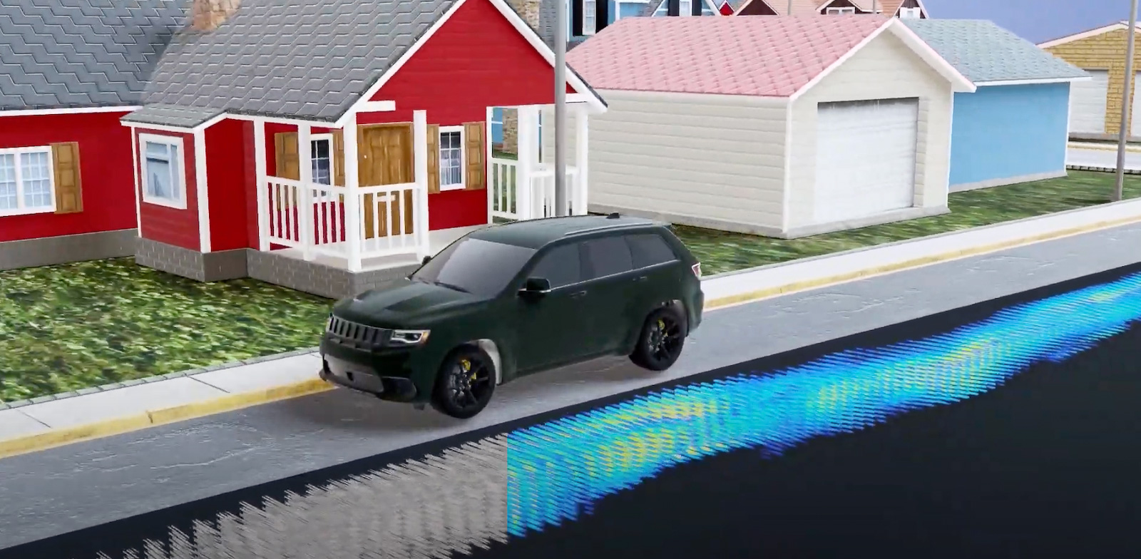 Rendering of GPR mapping subsurface data for automated driving